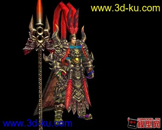 3D打印模型绑定好的吕布的图片