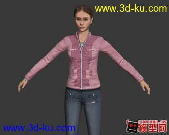 3D打印模型女人 绑定 高中低三个版本 可直接加载动作的图片
