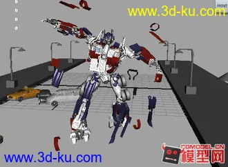 3D打印模型变形金刚擎天柱变形动画（变形部件较之变形金刚里面的缩减许多）的图片