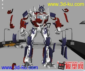 3D打印模型变形金刚擎天柱变形动画（变形部件较之变形金刚里面的缩减许多）的图片