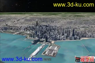 芝加哥 城市建筑群 模型 下载的图片