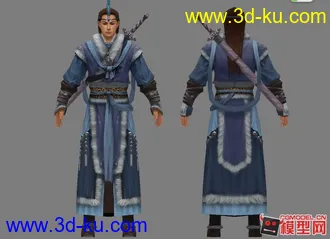 3D打印模型剑三男剑客的图片