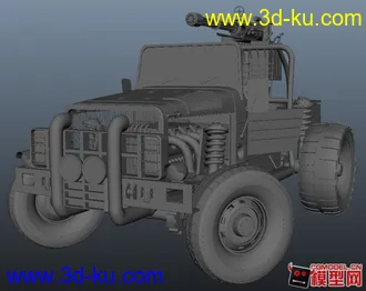 3D打印模型学习初期做的战车的图片