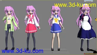美雪的max模型。mqo导出。全服装的图片