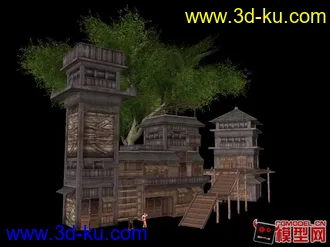 古代民居模型的图片