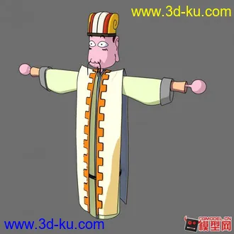 3D打印模型Q版三国 孔明 卡通人物的图片