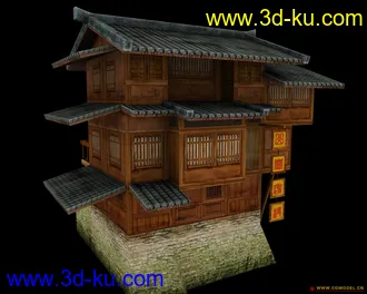 3D打印模型山间客栈的图片