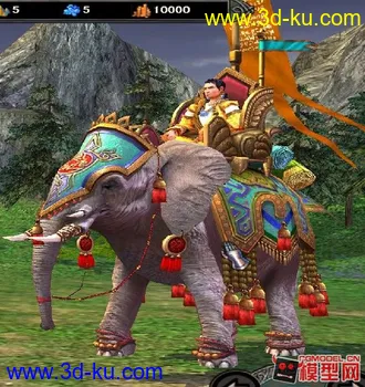 3D打印模型自制英雄无敌5剧情英雄战象坐骑的图片