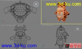 3D打印模型自制Q版小牛的图片