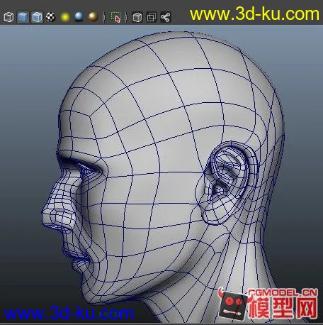 人头处女作，做了一天，第一次发帖请各位大神多多指点~！模型的图片1