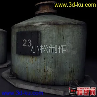 3D打印模型油桶 次时代大油桶的图片