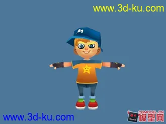 3D打印模型跑酷小男孩带动作的图片