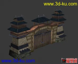 3D打印模型城门筑塔楼的图片