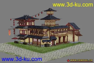 3D打印模型古代的小酒店的图片