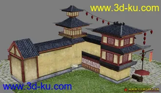 3D打印模型古代的小酒店的图片