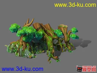 3D打印模型PSD小物件石头树根的图片