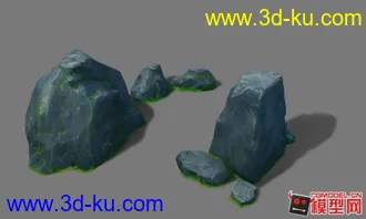 3D打印模型PSD小物件石头树根的图片