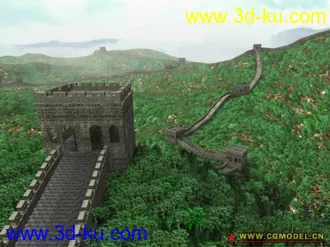 3D打印模型发一个自己做的长城  喜欢的拿去用吧的图片