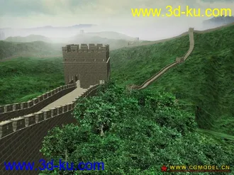 3D打印模型发一个自己做的长城  喜欢的拿去用吧的图片