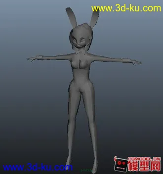 3D打印模型低模兔女郎的图片
