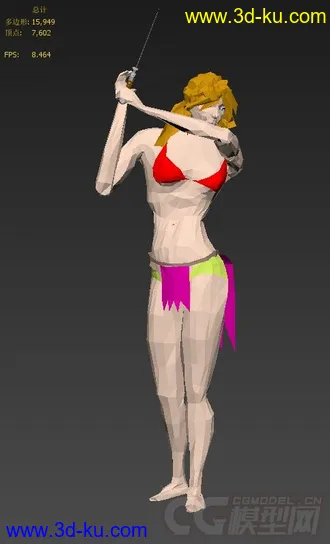 西方持剑女战士模型lwo和3ds格式的图片
