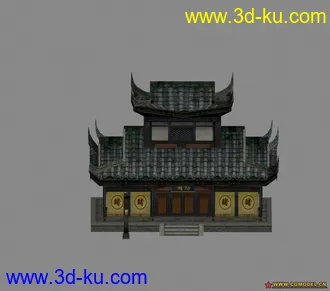 3D打印模型仿照游戏做的一个小建筑---赌坊的图片