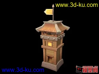 Q版哨站模型的图片