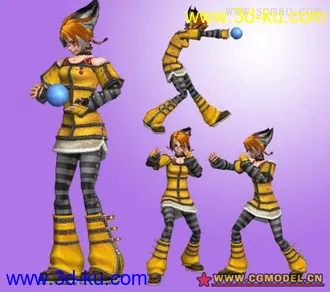 3D打印模型女孩Magic  带放魔法动作的图片