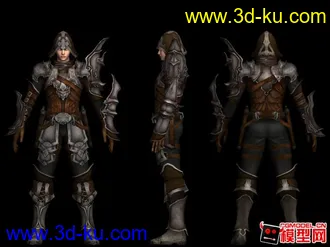 暗黑三男猎手模型贴图的图片