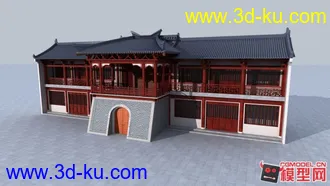 3D打印模型古建戏台 碉楼的图片