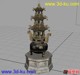 宝塔一样的香炉模型一个的图片
