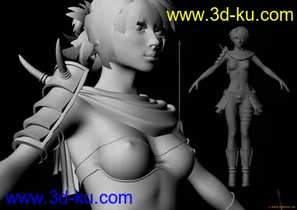 3D打印模型女角色,欢迎大家批评的图片