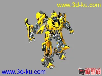 3D打印模型大黄蜂变形动画-从变形金刚变成汽车的图片