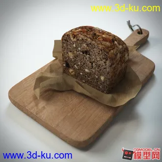 3D打印模型精模面包+贴图+材质球~下载~的图片