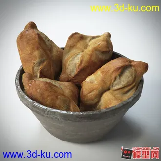 3D打印模型精模面包+贴图+材质球~下载~的图片