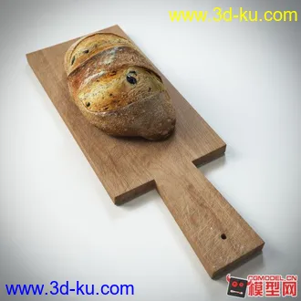 3D打印模型精模面包+贴图+材质球~下载~的图片