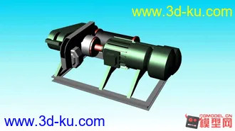 3D打印模型卷扬机，自己做工程动画时候捏的的图片