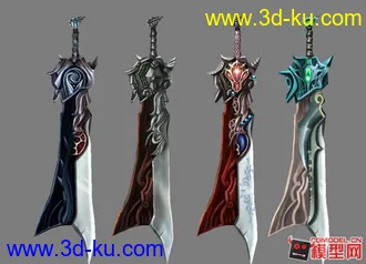 3D打印模型一套刀剑的图片