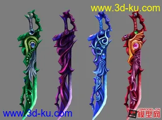 3D打印模型一套刀的图片