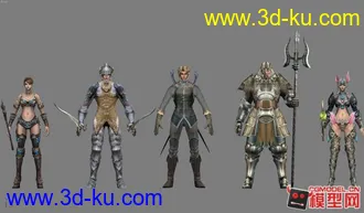 3D打印模型一套男女角色的图片