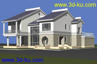 3D打印模型一个小别墅的图片
