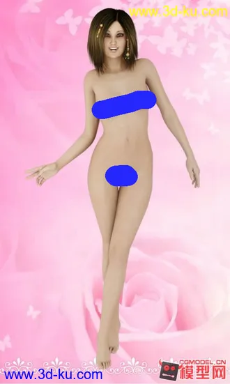 3D打印模型某女子一枚，带材质贴图，还有绑定。的图片