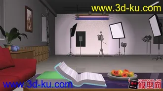 3D打印模型自己弄的一个摄影棚场景！里面架好了摄像机，有动画！与一个渲染好的视频！的图片