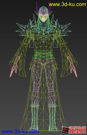 3D打印模型精灵牧师男角色的图片