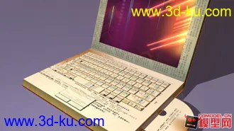 3D打印模型由书雕刻而成的电脑！很创意的哦！的图片