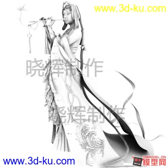 3D打印模型古代美女芙蓉的图片