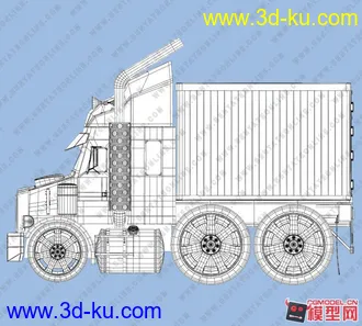 3D打印模型高精度小型卡车一辆的图片