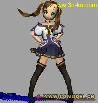 3D打印模型辫子小妹妹的图片