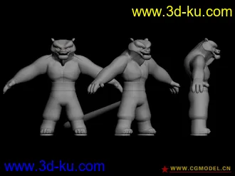3D打印模型功夫熊猫_太郎素模的图片