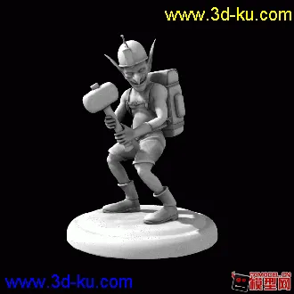 3D打印模型采矿的哥布林呦的图片